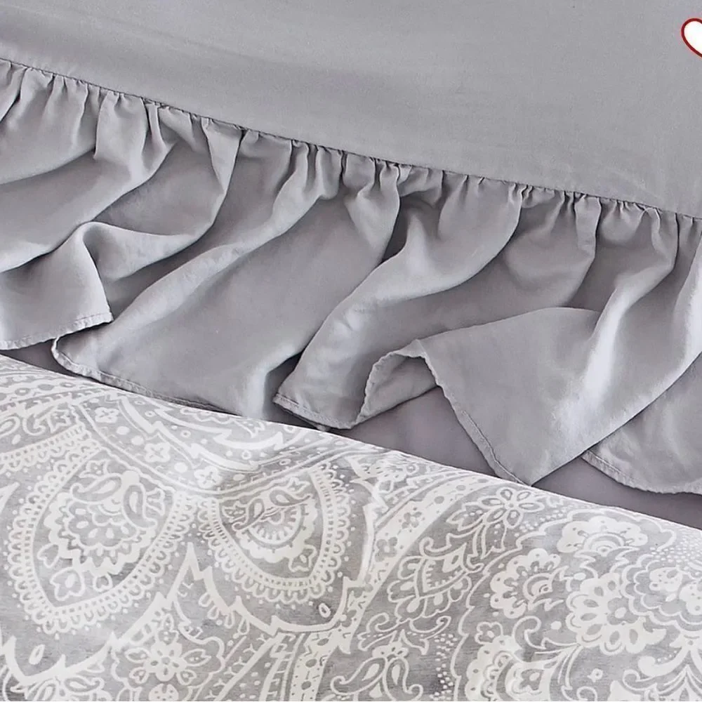 Pottery Barn TENCEL™ Ruffle Duvet Cover Q/F